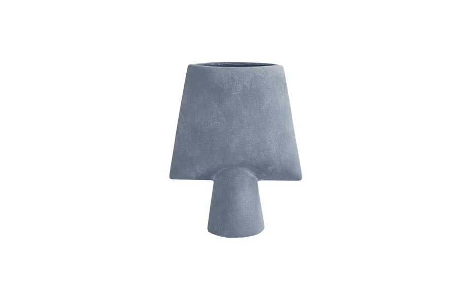 Sphere Vase Square,
 Mini – Light Grey, 14x5xH25cm, 111215