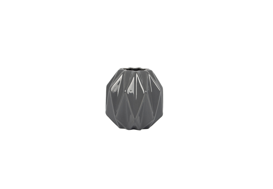 RING OF DIAMONDS VASE S, MODERATE GRAY SHINY, 15cm, K0643015