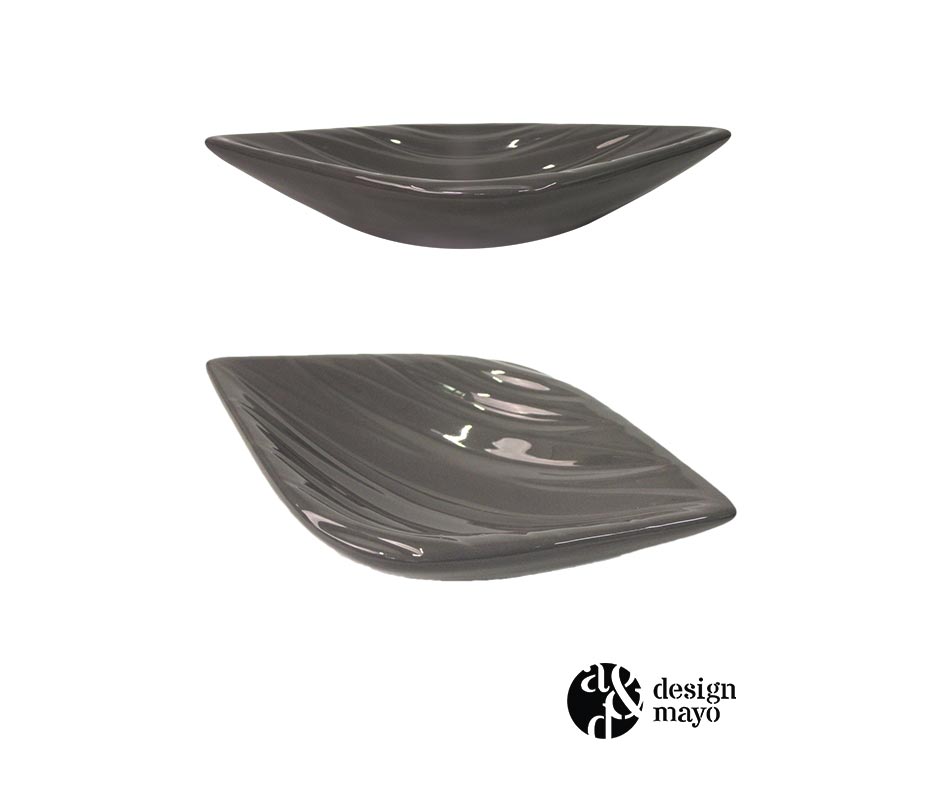 CROTON LEAF DISH L, WHITE, K0601047