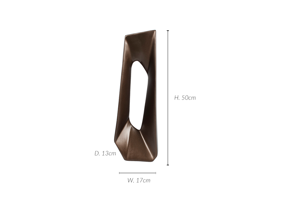 Double Cube, Coffee Gold , 17 x 13 x 50cm, K46-50C