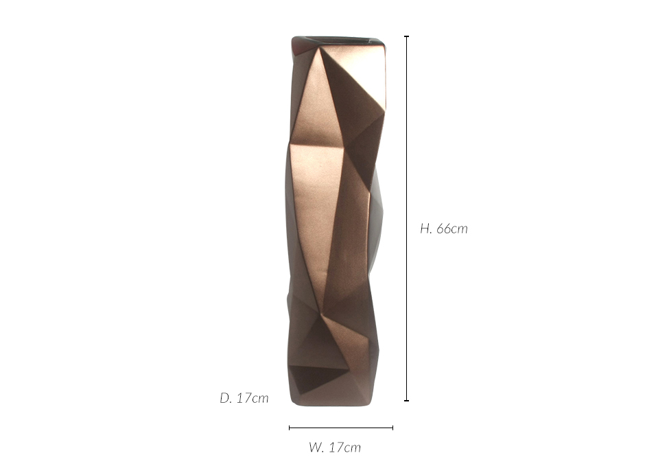 Sapphire Angle, Coffee Gold, 17 x 17 x 66cm, P24-66C
