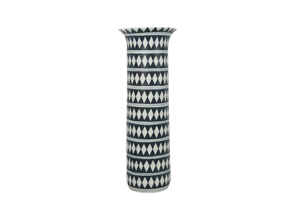 Diamond Pattern Vase, ETC, 23x23x63.5cm, 10346P