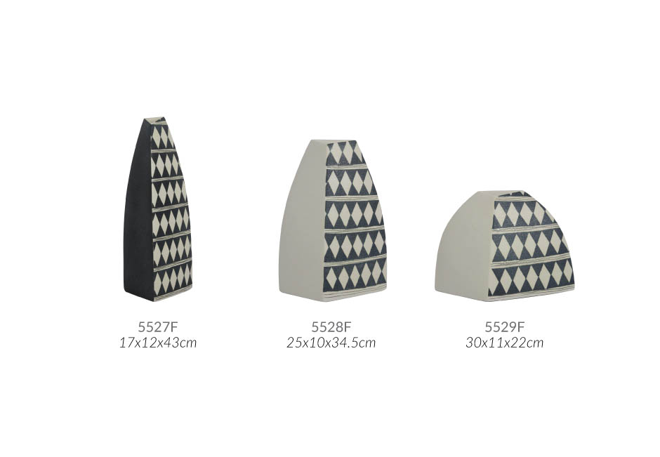 Pattern Vase, ETC, 30x11x22cm, 5529F