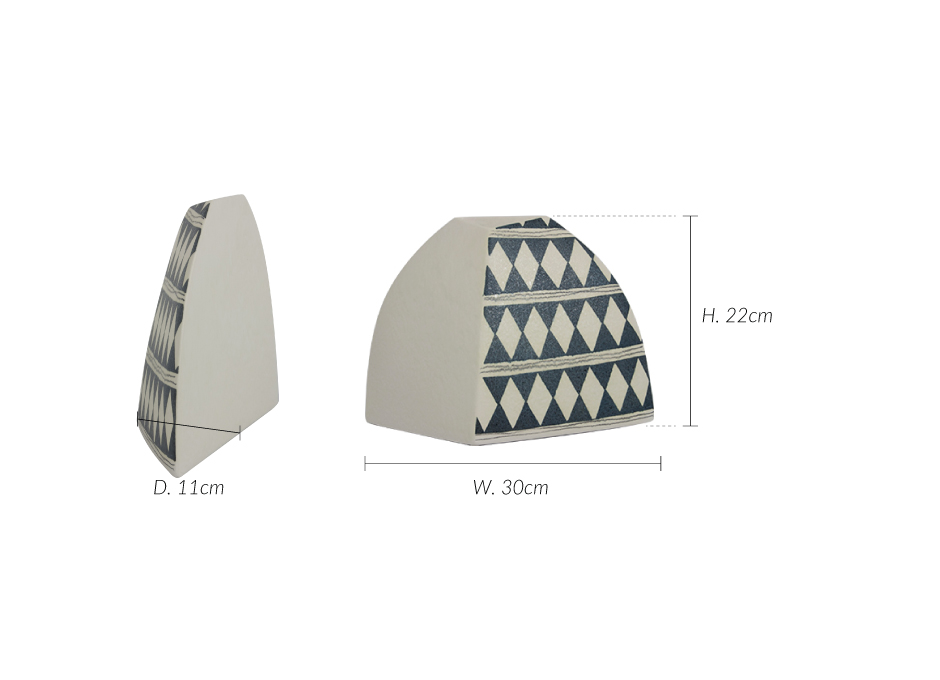 Pattern Vase, ETC, 30x11x22cm, 5529F