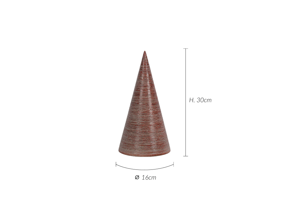Cone, Red, 16x16x30cm, 5155F/113