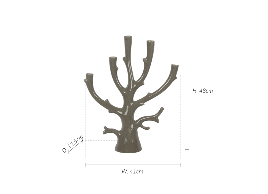 Candle Holder, Grey, 41×12.5x48cm, 7206F