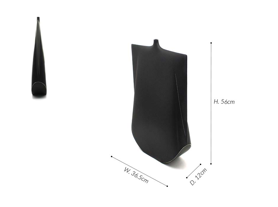 Caneco, Black, 12×36.5x56cm, 10955F