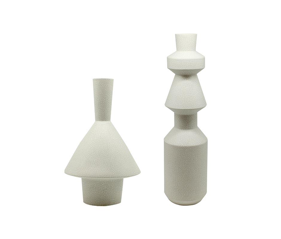 Vase Disforme 3, White, Ø35x50cm, 11522F