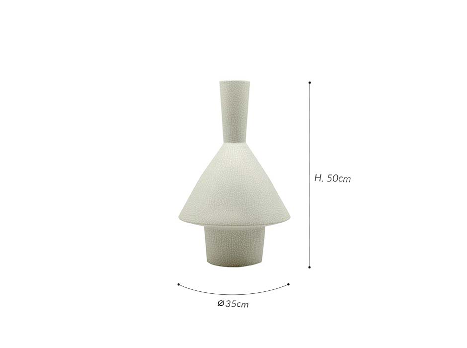 Vase Disforme 3, White, Ø35x50cm, 11522F