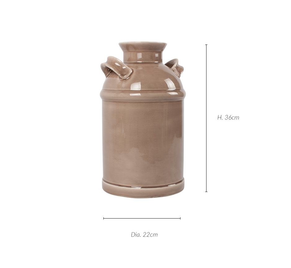 Antique Vase, Grey, Dia.22 x 36cm, 6546