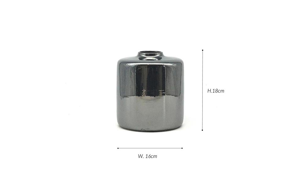 Simple Vase, Platium, Ø16×18cm, 7688