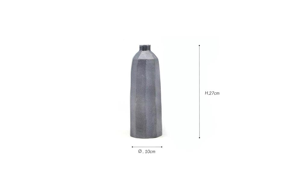 June Vase, Blue, Ø10x27cm, 8551