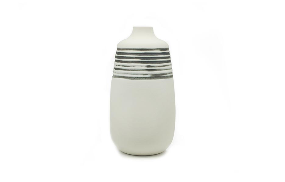 Curl Vase, White, Ø20x36cm, 7554