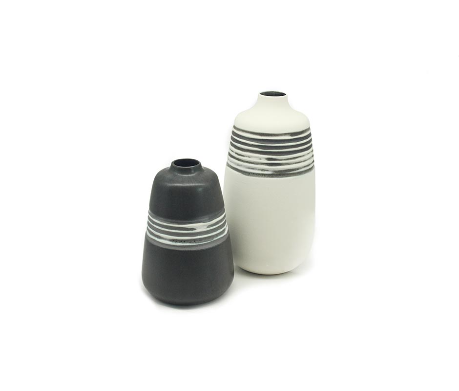 Curl Vase, White, Ø20x36cm, 7554