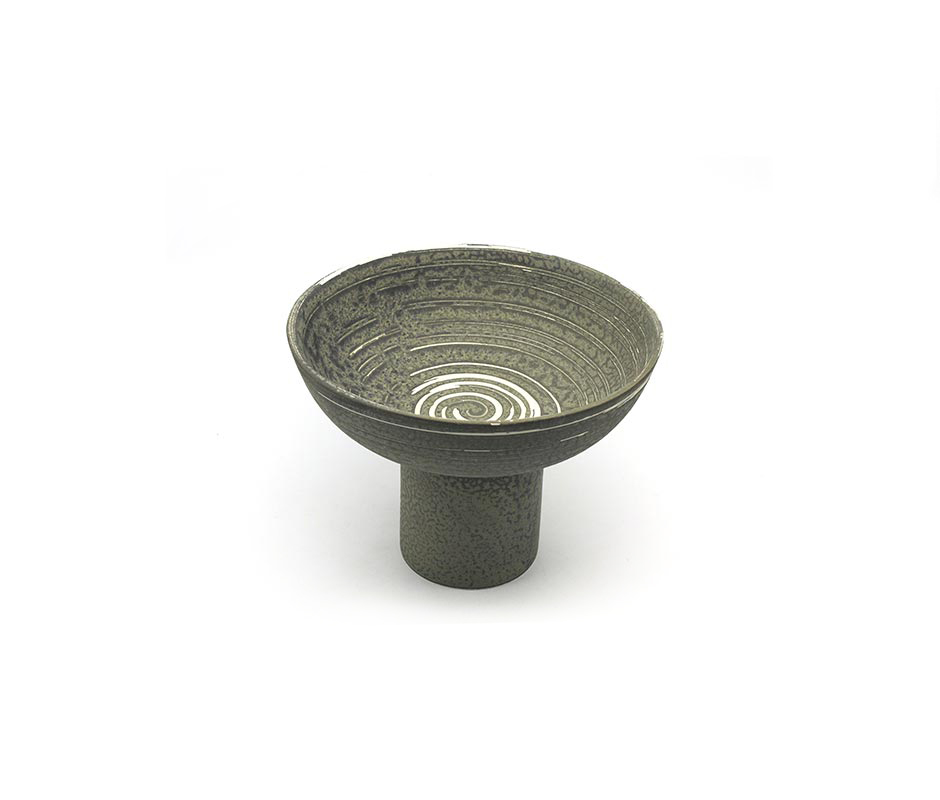 Grace Centerpiece, Gray, Ø28.5×22.5cm, 8216