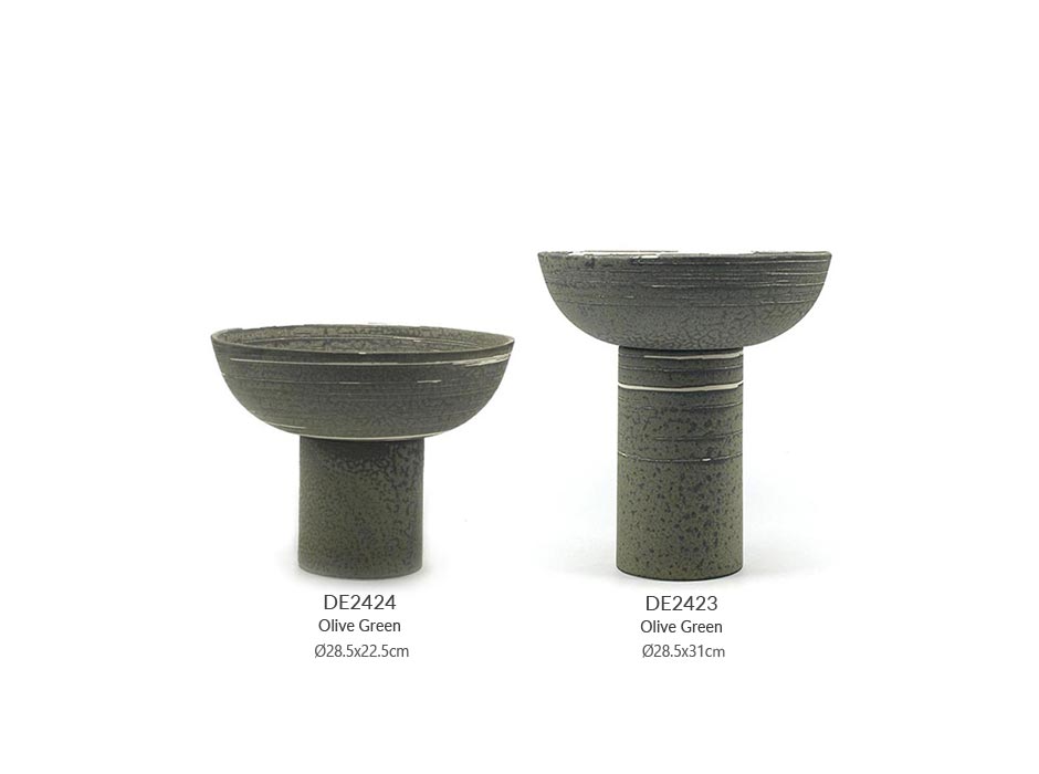 Grace Centerpiece, Gray, Ø28.5×22.5cm, 8216