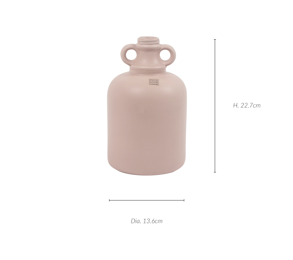 POVINHO POT SS WITH HANDLE, Matt Pink, Dia. 13.6 x 22.7cm, 1320