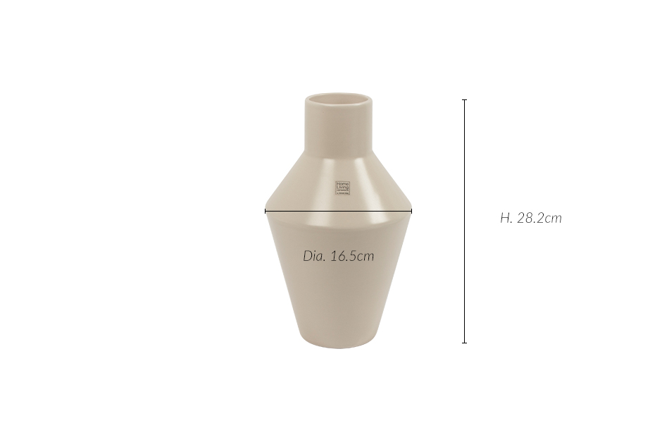 CANECO VASE IMS, Cream, Dia. 16.5 x 28.2cm, 1711