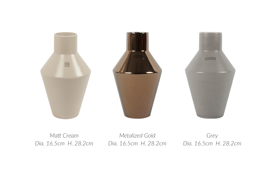 CANECO VASE IMS, Concrete, Dia. 16.5 x 28.2cm, 1711