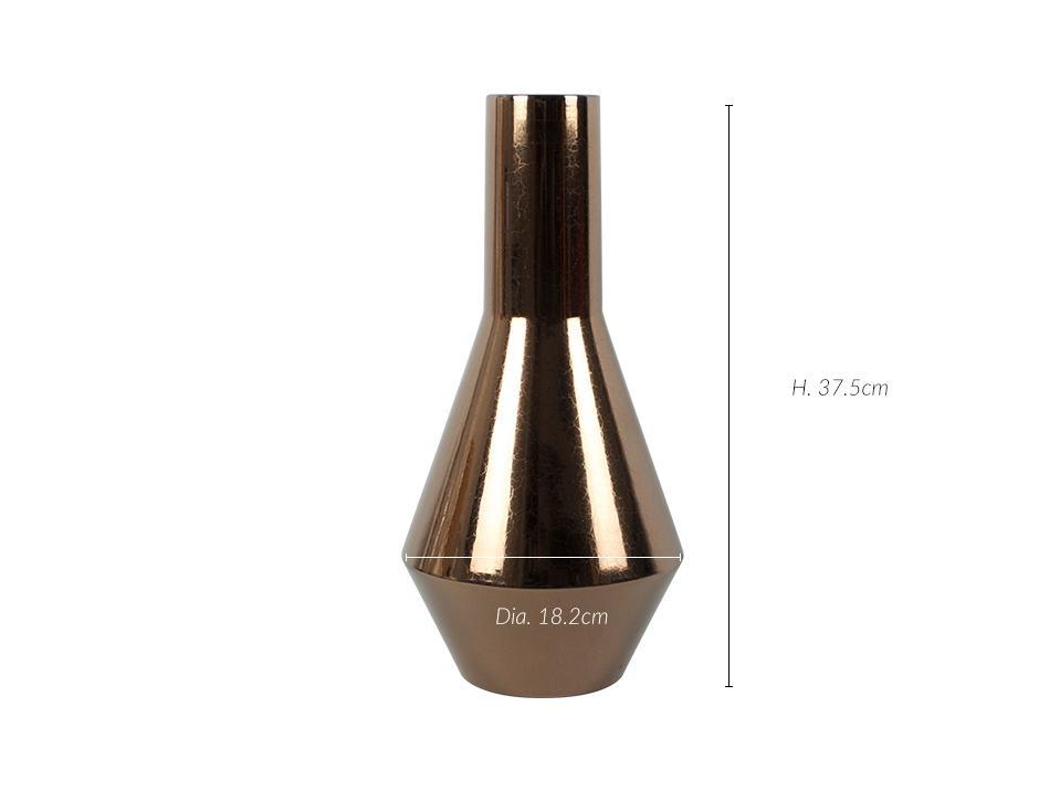 CANECO VASE MS, Metalized Gold, Dia. 18.2 x 37.5cm, 1712