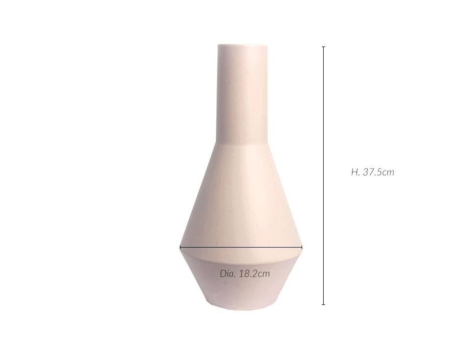 CANECO VASE MS, Matt Pink, Dia. 18.2 x 37.5cm, 1712