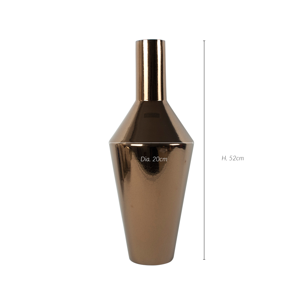 CANECO VASE BS, Metalized Gold, Dia. 20 x 52cm, 1713