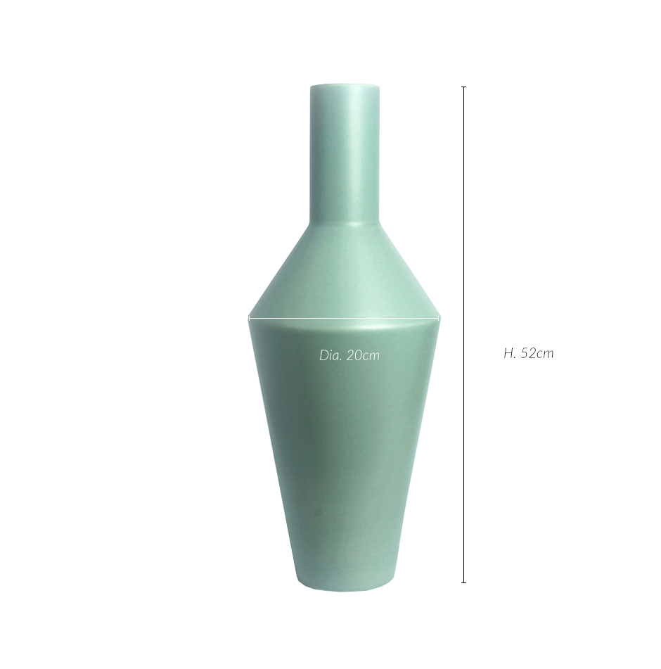 CANECO VASE BS, Khaki Green, Dia. 20 x 52cm, 1713