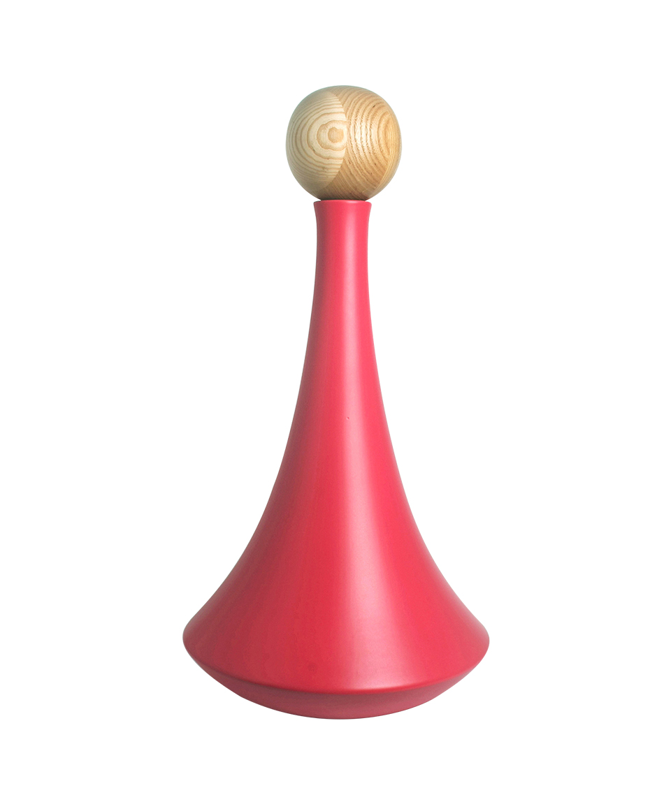 BALLET POT W/ WOOD LID BS, Cherry Red, Dia. 33.5 x 66.5cm, 1742W