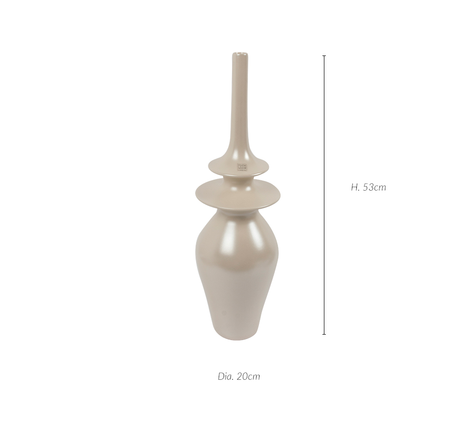 ANTENNAE VASE, Cream, 20 x 53cm, 2183