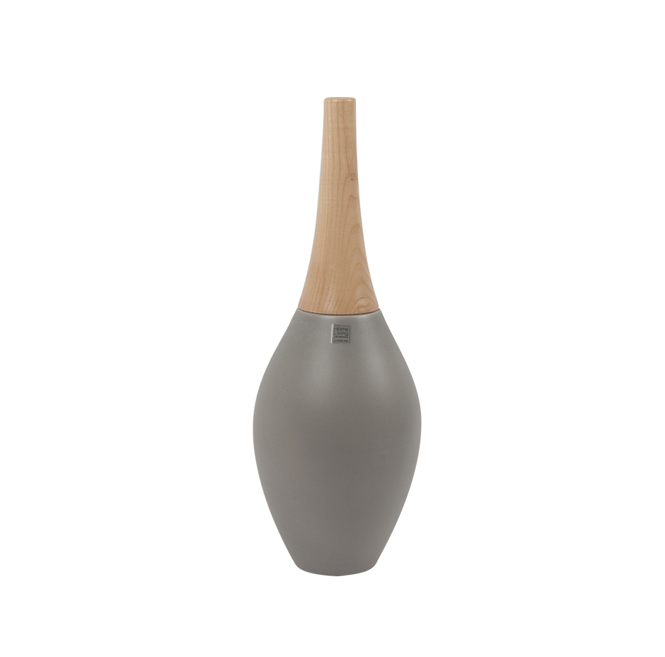SPINNER WOODY VASE BIG, Matt Concrete, 16.5 x 45.5cm, 2265W
