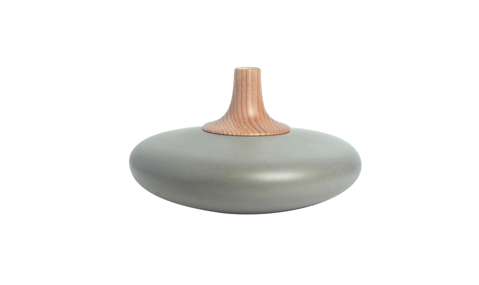Spinner Vase Woody SM, Concrete, 26 x 16cm, 2267W