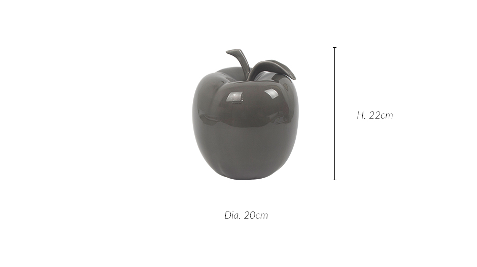 APPLE, Dark Grey, 20 x 20 x 22cm, 2281