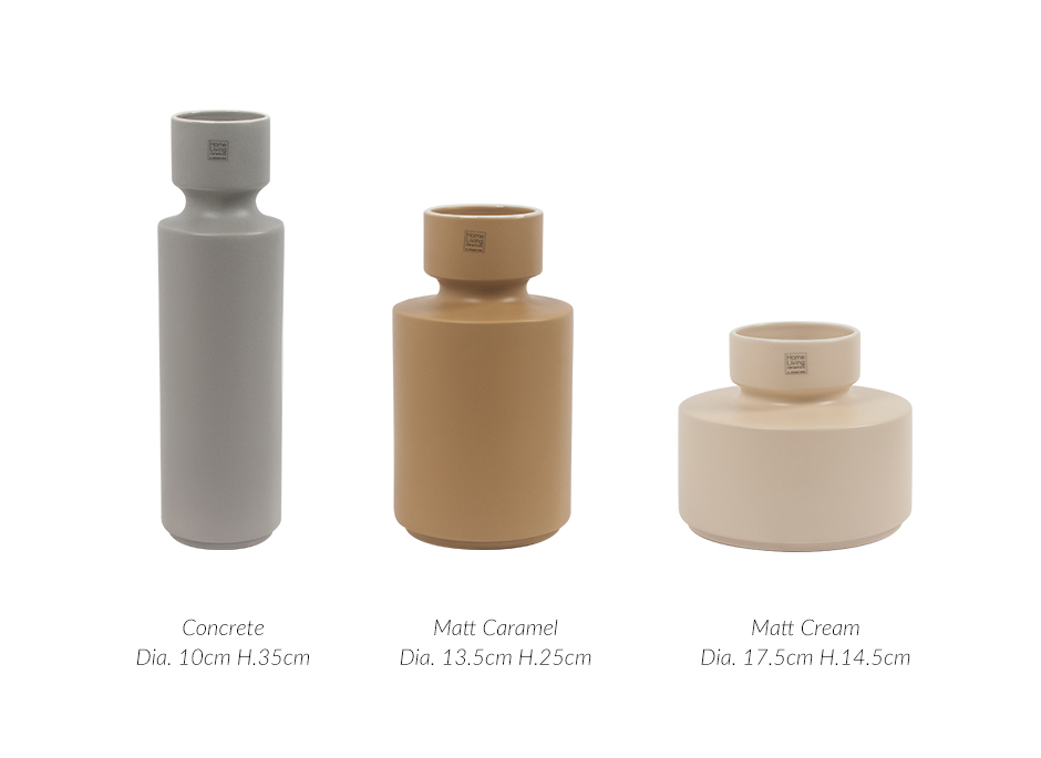 TUNE VASE MD, Dark Caramel Matt, 13.5 x 13.5 x 25cm, 2481