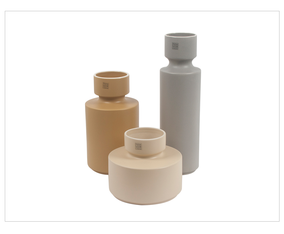 TUNE VASE SM, Cream Matt, 17.5 x 17.5 x 14.5cm, 2482