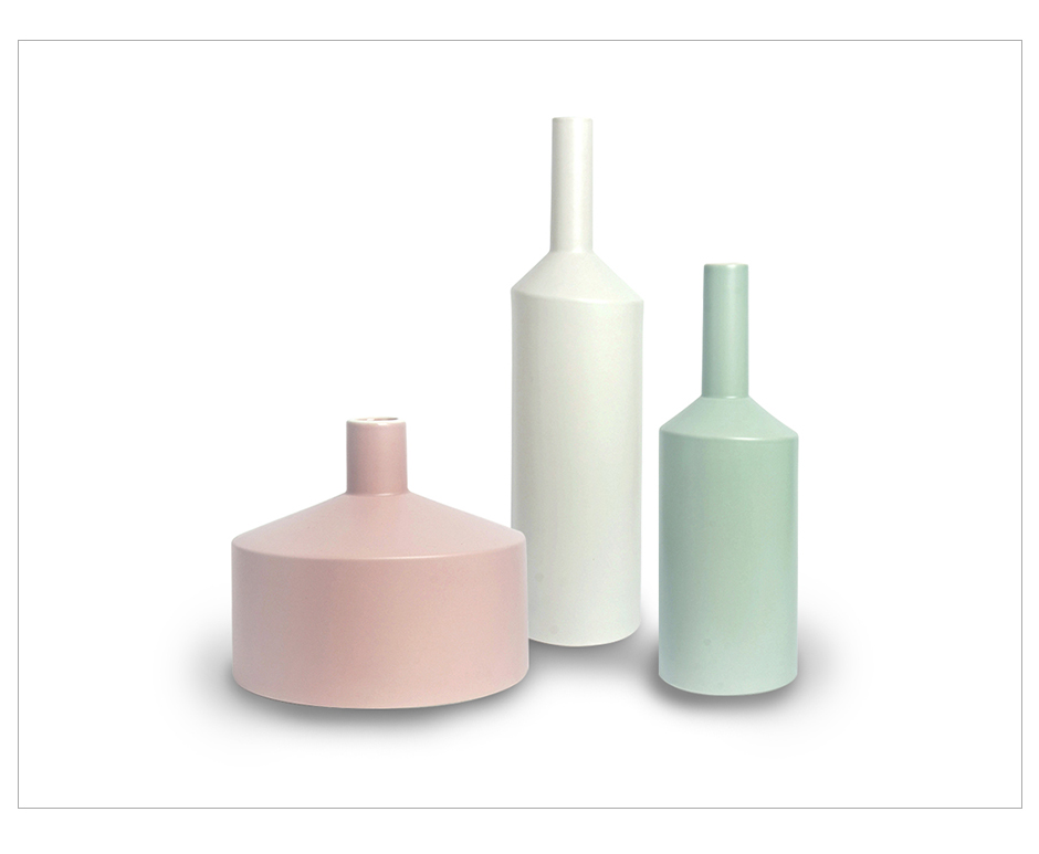 Bottle Vase Bg, Matt Grey, 12.5 x 48cm, 2493