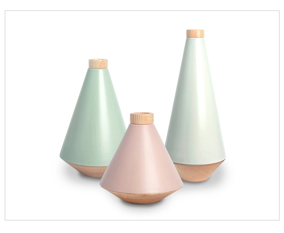 UFO Vase Md, Matt Green, 19 x 29cm, 2501