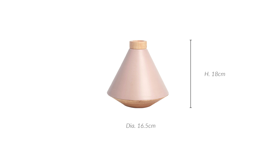 UFO Vase Sm, Matt Pink , 16.5 x 18cm, 2502