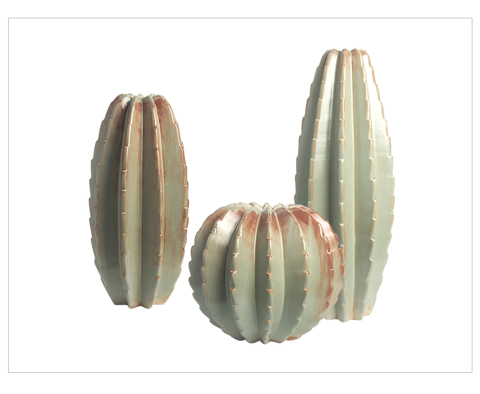 Cactus Vase Md, Reactive Stone, 17 x 38cm, 2516