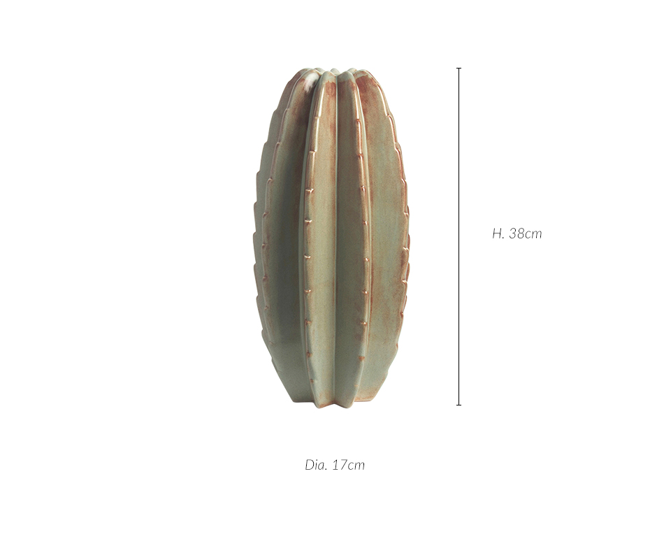 Cactus Vase Md, Reactive Stone, 17 x 38cm, 2516