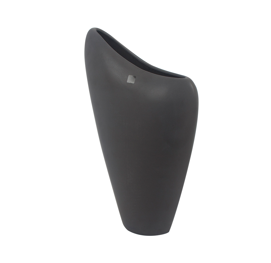 BOOMERANG VASE BS, Dark grey, 31 x 13.5 x 48.5cm, 3401