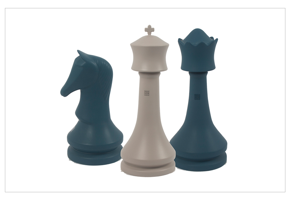 CHESS KING, Light Grey, 17 x 17 x 44.5cm, 6124