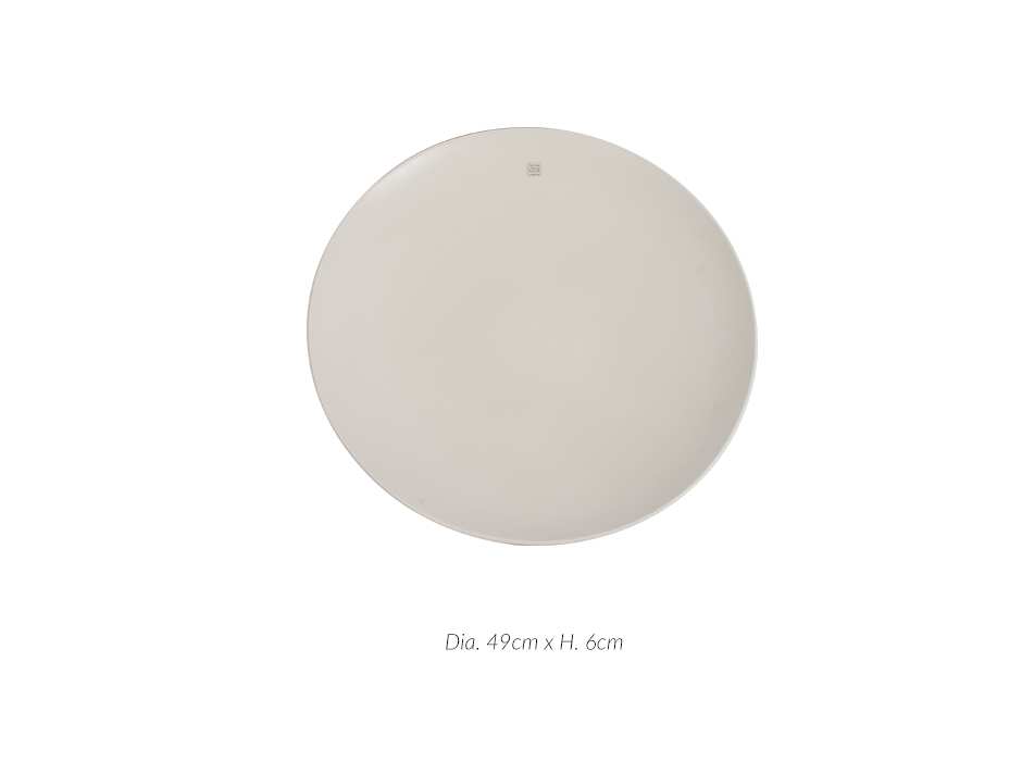 ROUND TABLE CENTER, Matt Cream, Dia. 49 x 6cm, 946