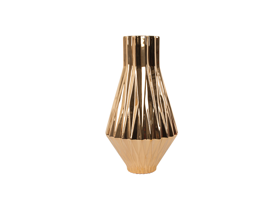 VASE NO1, Real 24K Gold, Dia. 19 x 36cm, HL001.VBT.VD02255