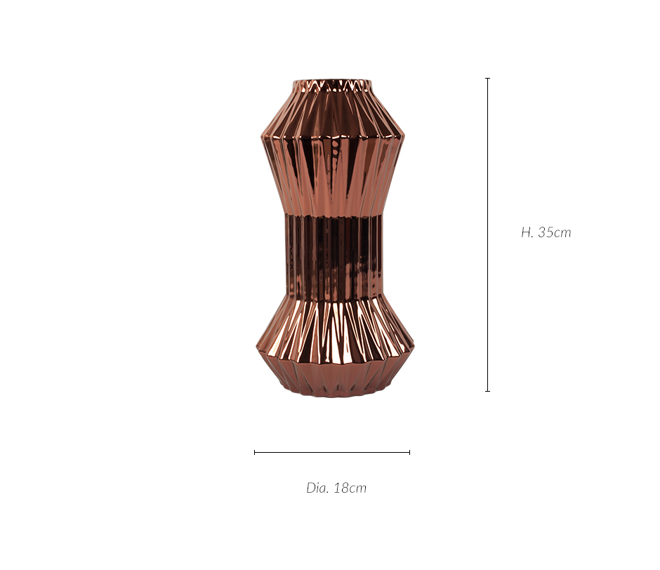 VASE NO4, Real Copper, Dia. 18 x 35cm, HL004.VBT.VD02256