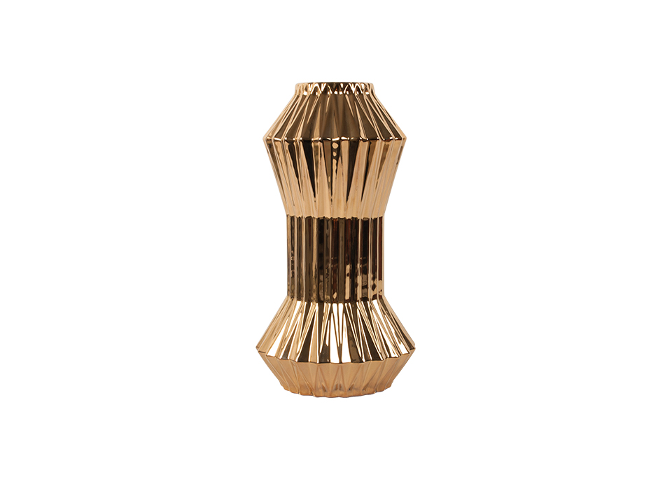 VASE NO4, Real 24K Gold, Dia. 18 x 35cm, HL004.VBT.VD02255