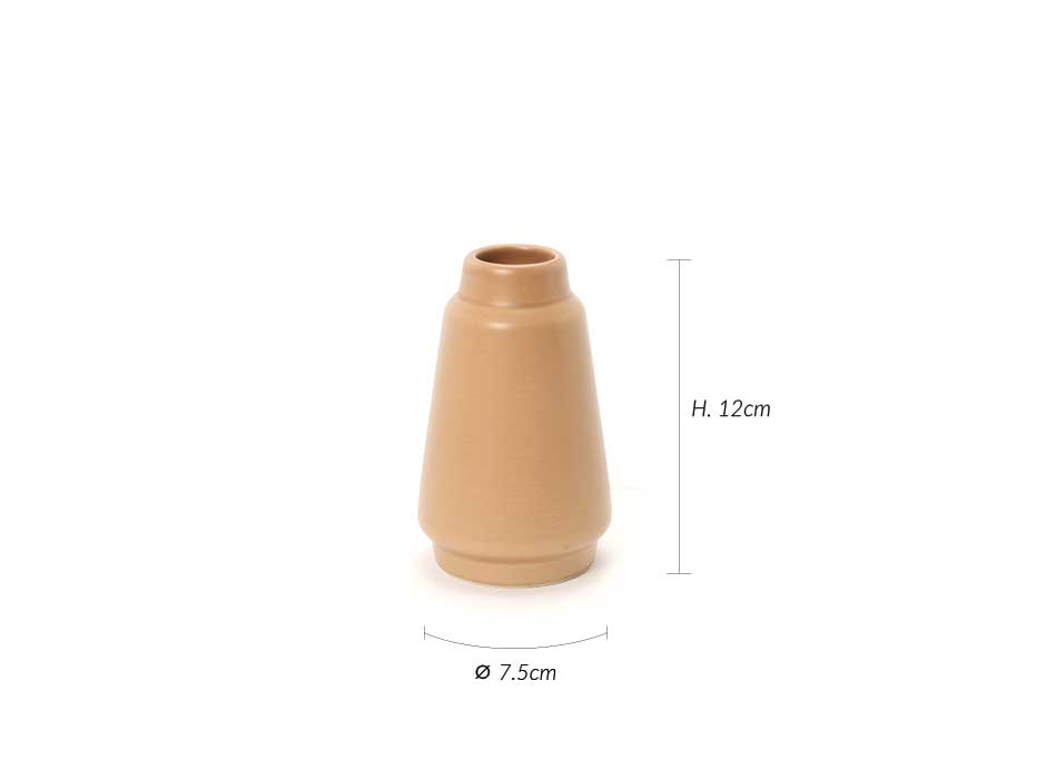 Link Mini Vase Md, LIGHT BROWN, Ø7,5x12cm, 2551Mini
