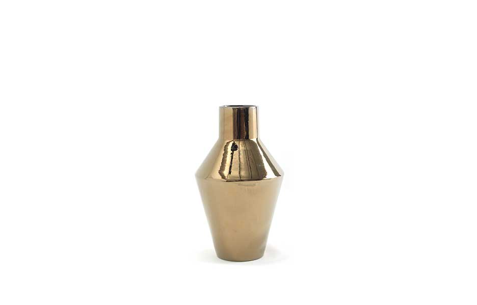 Intermedium Vase Caneco, METALIC GOLD, Ø16,5x28cm, 1711