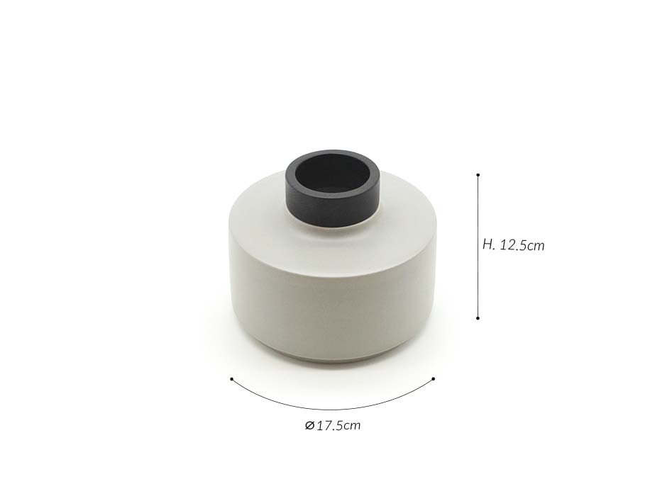Cill Woody Vase Grey (S), Grey, Ø17.5×12.5cm, J2542W