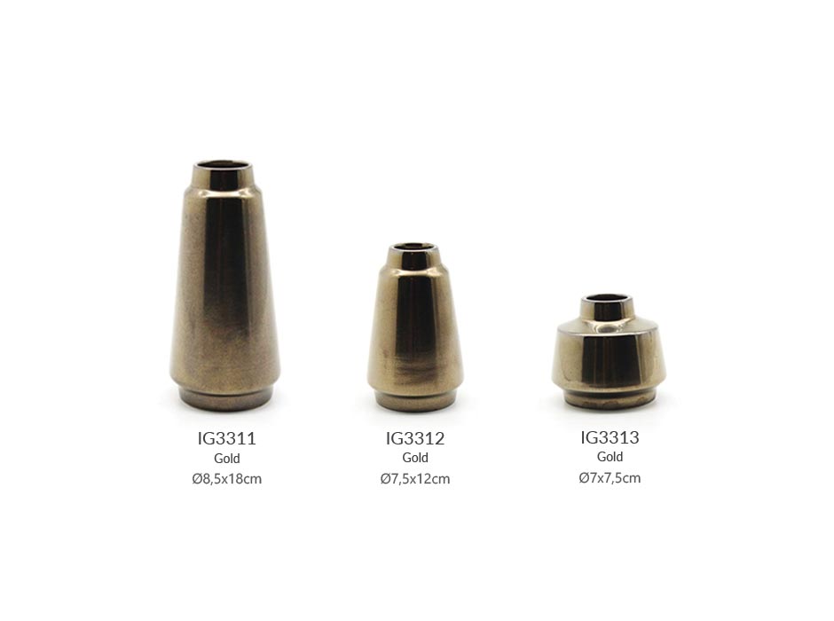 MINI VASE (S), Gold, Ø7×7,5cm, J2552MIN