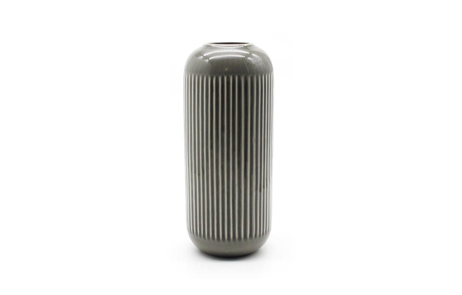 CAPSULE VASE (L), Grey, Ø13.3×31.5cm, 557